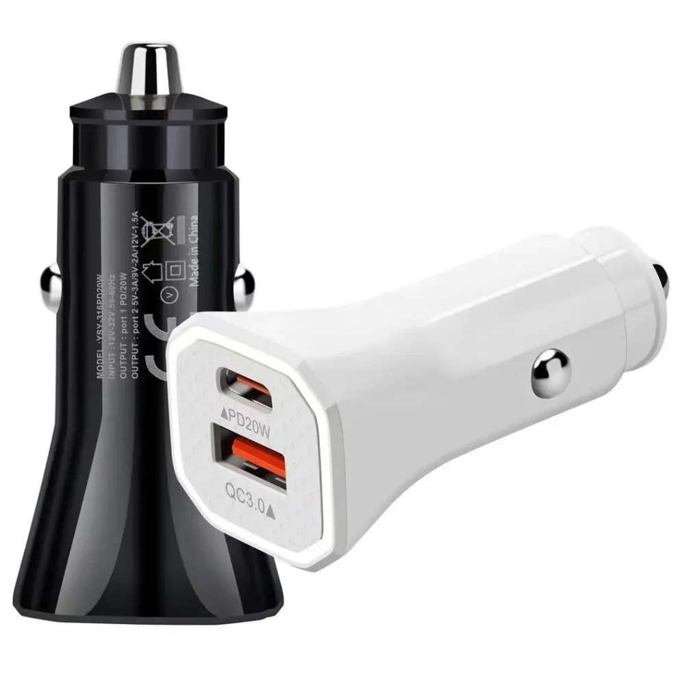 2 pack - Fast Car Chargers QC3.0 PD Adapter - Universal - Black or White